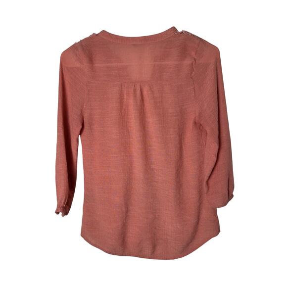 Mine Brand Melon Boho Blouse Small - Picture 3 of 5